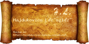 Hajdukovics László névjegykártya