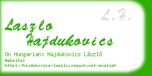 laszlo hajdukovics business card